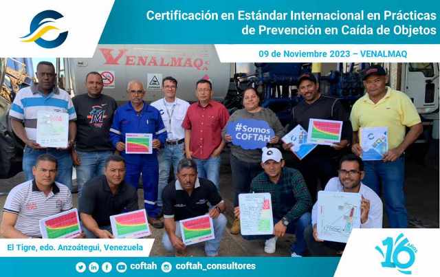 Certificación en Estándar Internacional en Prácticas de Prevención en Caídas de Objetos ANSI/SEA 121-2018