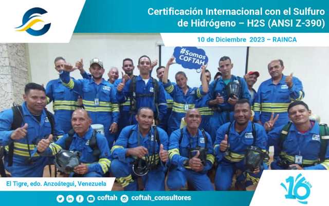 Certificación Internacional con el Sulfuro de Hidrógeno H2S (ANSI Z-390)