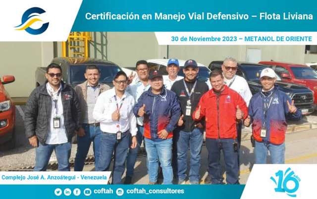 Certificación en Manejo Vial Defensivo – Flota Liviana
