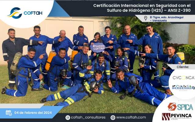 Certificación Internacional con el Sulfuro de Hidrógeno H2S (ANSI Z-390)