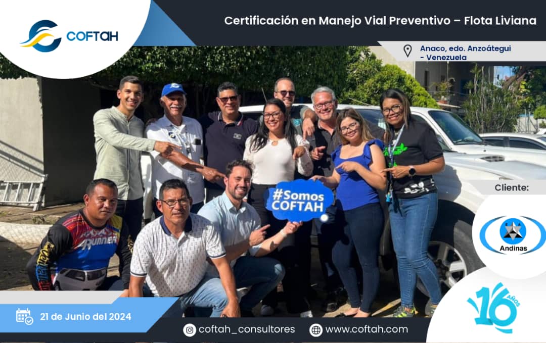 Lee más sobre el artículo Certificación en Manejo Vial Preventivo – Flota Liviana en ANDINAS