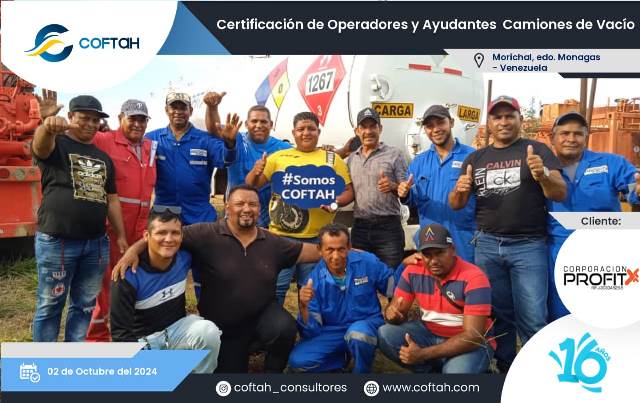 Certificación de Operadores y Ayudantes de Camiones de Vacío