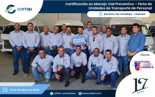 Certificación en Manejo Vial Defensivo – Flota Unidades de Transporte