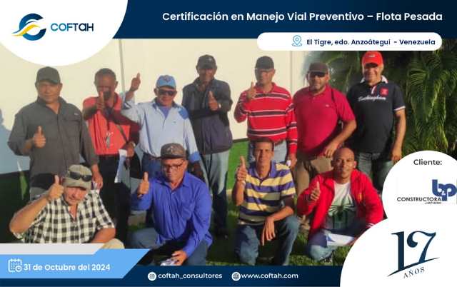 Certificación en Manejo Vial Preventivo – Flota Pesada