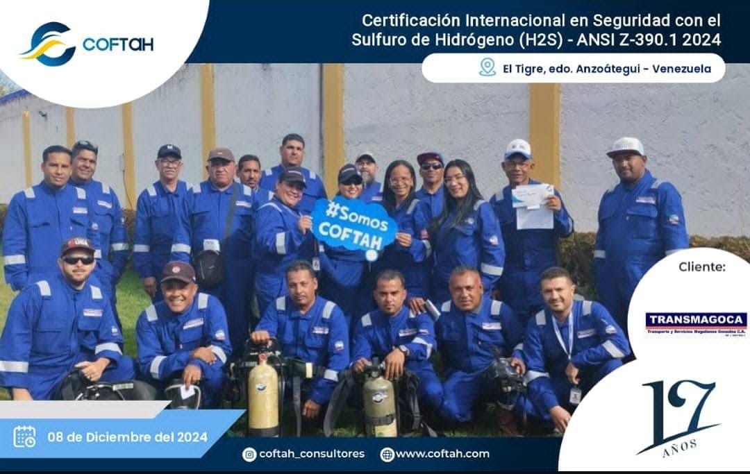 Lee más sobre el artículo Certificación Internacional en Seguridad con el Sulfuro de Hidrógeno (H2S) – ANSI Z-390.1 2024 en TRANSMAGOCA