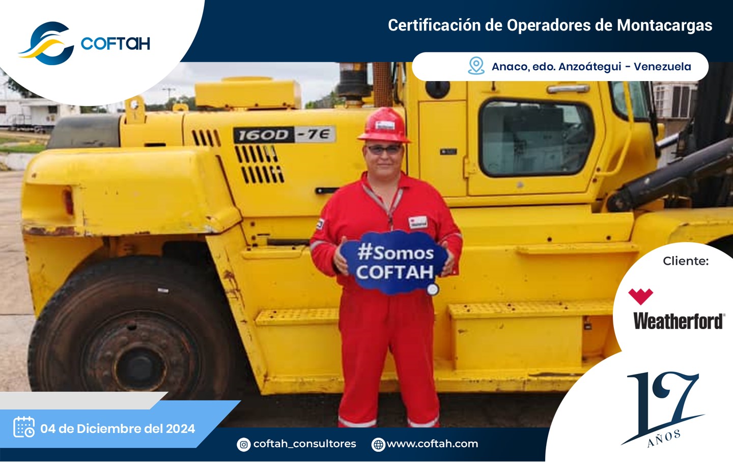 Lee más sobre el artículo Certificación de Operadores de Montacargas en WEATHERFORD