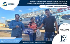 Certificación en Estándar Internacional en Prácticas de Prevención en Caídas de Objetos ANSI/SEA 121-2018