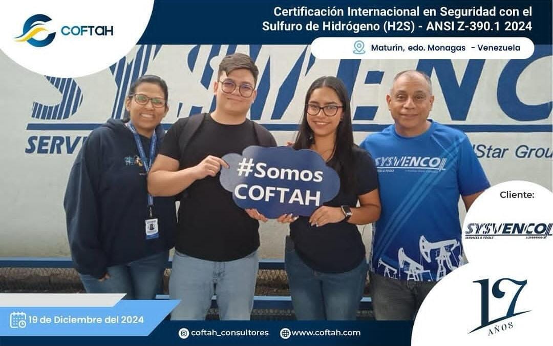 Lee más sobre el artículo Certificación Internacional con el Sulfuro de Hidrógeno H2S (ANSI Z-390) en SYSVENCOL