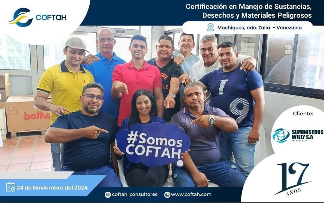 Lee más sobre el artículo Certificación en Manejo de Sustancias, Desechos y Materiales Peligrosos en SUMINISTROS WILLY