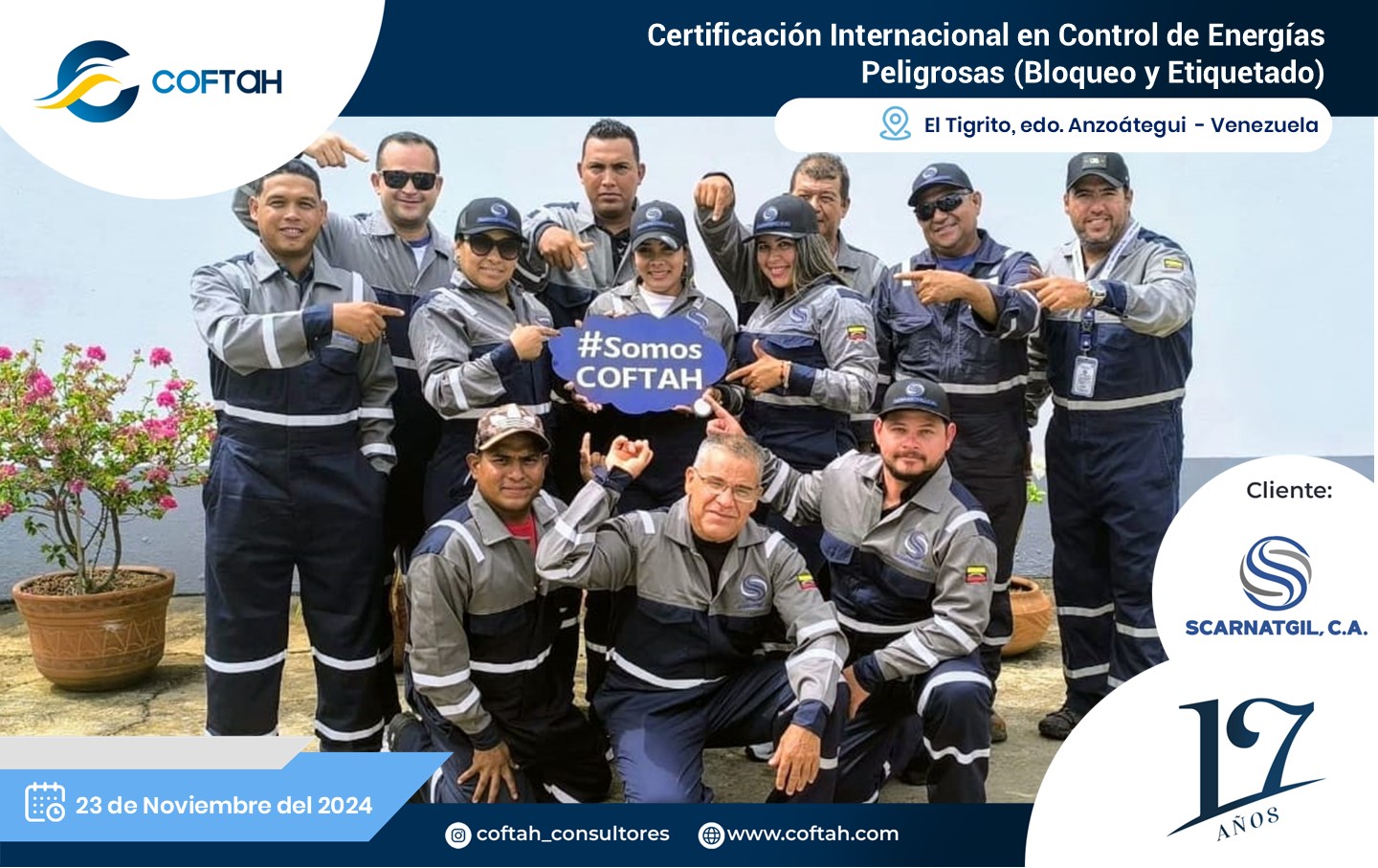 Lee más sobre el artículo Certificación Internacional en Control de Energías Peligrosas (Bloqueo y Etiquetado) ANSI/ASSP Z244.1-20 en SCARNATGIL