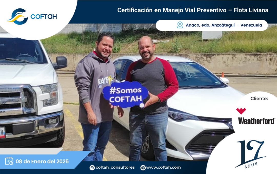 Lee más sobre el artículo Certificación en Manejo Vial Preventivo – Flota Liviana en WEATHERFORD