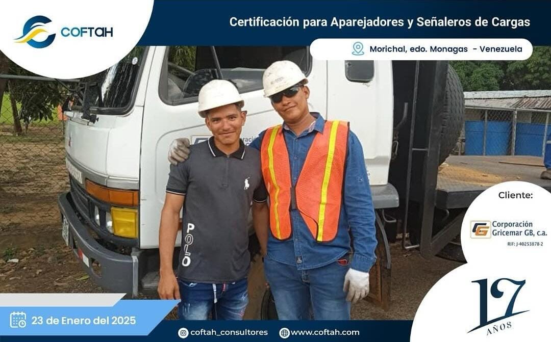 Lee más sobre el artículo Certificación para Aparejadores y Señaleros de Cargas en CORPORACION GRICEMAR