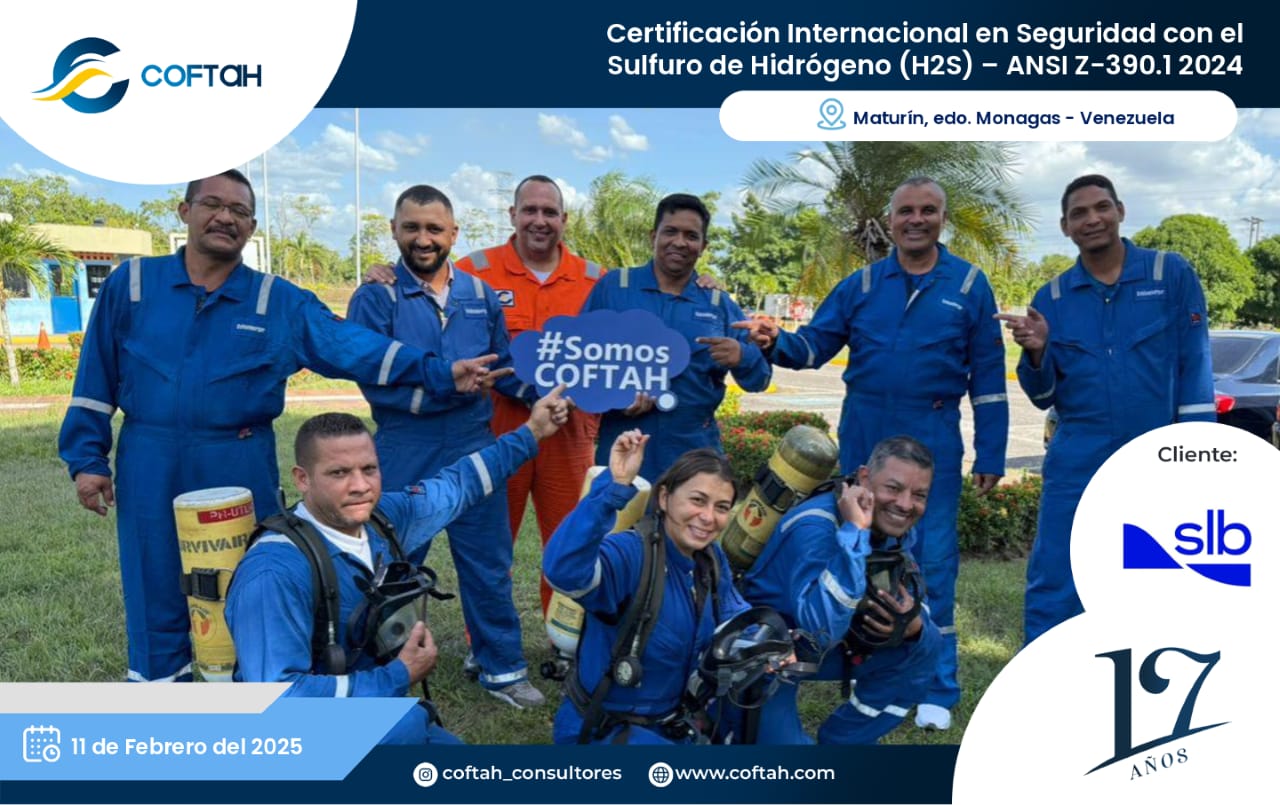 Lee más sobre el artículo Certificación Internacional con el Sulfuro de Hidrógeno H2S – ANSI Z-390.1 2024 EN SLB