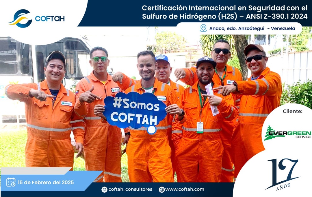 Lee más sobre el artículo Certificación Internacional con el Sulfuro de Hidrógeno H2S – ANSI Z-390.1 2024 EN EVERGREEN SERVICE
