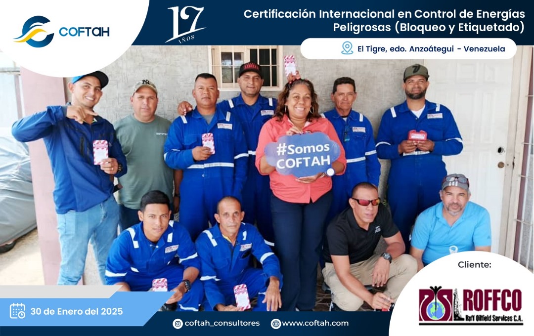 Lee más sobre el artículo Certificación Internacional en Control de Energías Peligrosas (Bloqueo y Etiquetado) en ROFFCO