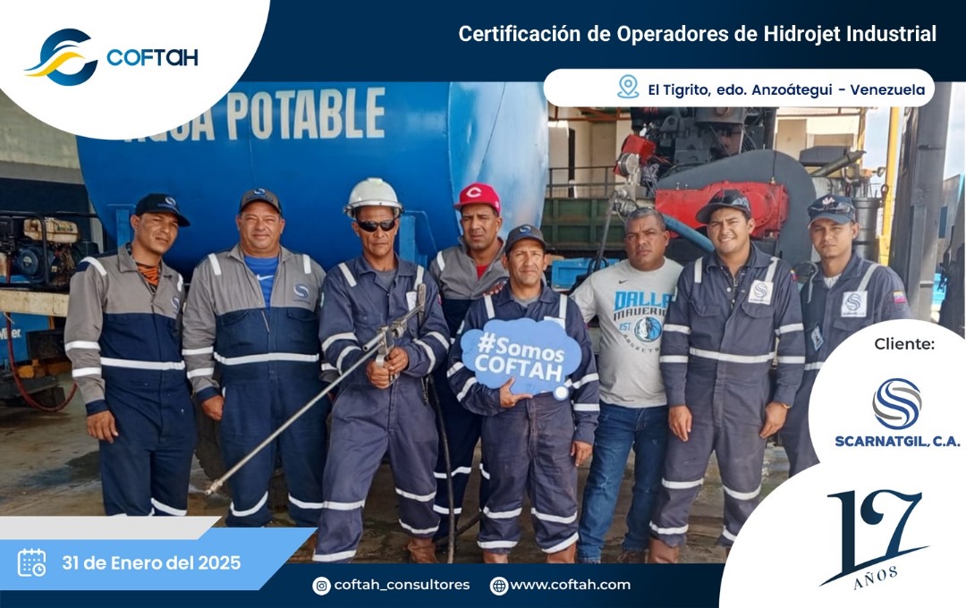 Lee más sobre el artículo Certificación de Operadores de Hidrojet Industrial en SCARNATGIL