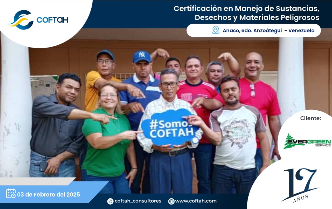 Lee más sobre el artículo Certificación en Manejo de Sustancias, Desechos y Materiales Peligrosos en EVERGREEN SERVICE