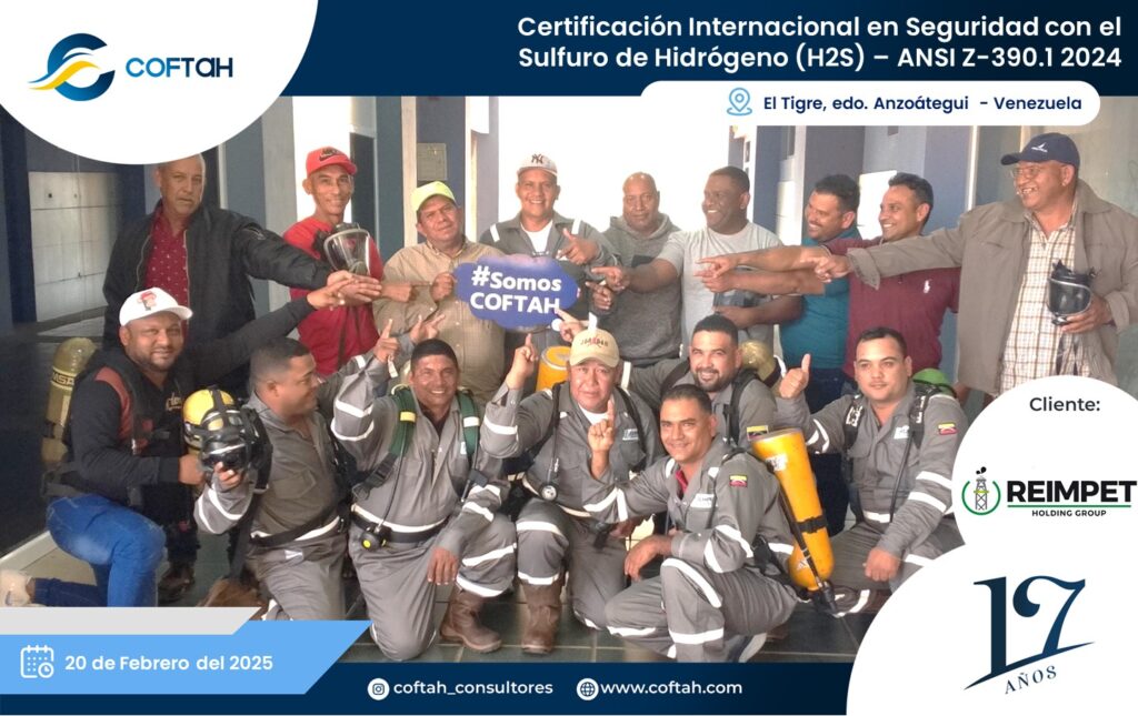 Certificación Internacional con el Sulfuro de Hidrógeno H2S – ANSI Z-390.1 2024