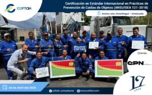 Certificación en Estándar Internacional en Prácticas de Prevención en Caídas de Objetos ANSI/SEA 121-2018