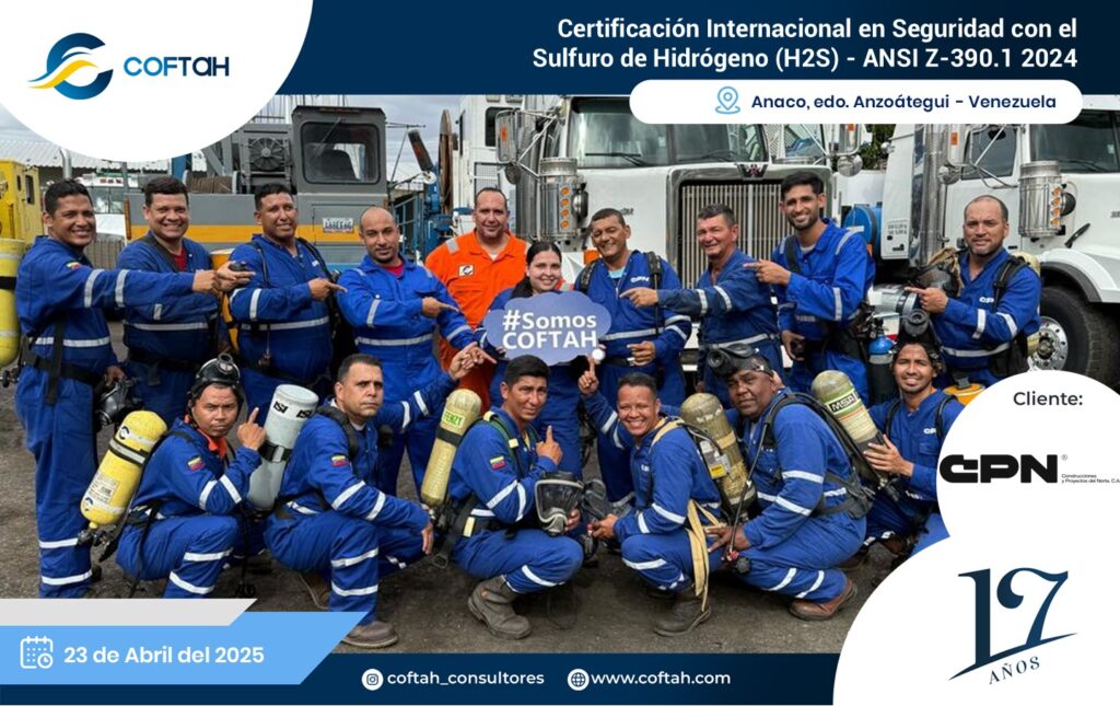 Certificación Internacional con el Sulfuro de Hidrógeno H2S – ANSI Z-390.1 2024