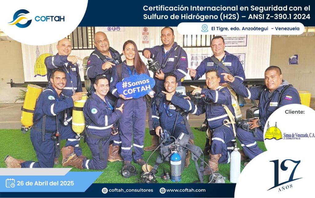 Certificación Internacional con el Sulfuro de Hidrógeno H2S – ANSI Z-390.1 2024