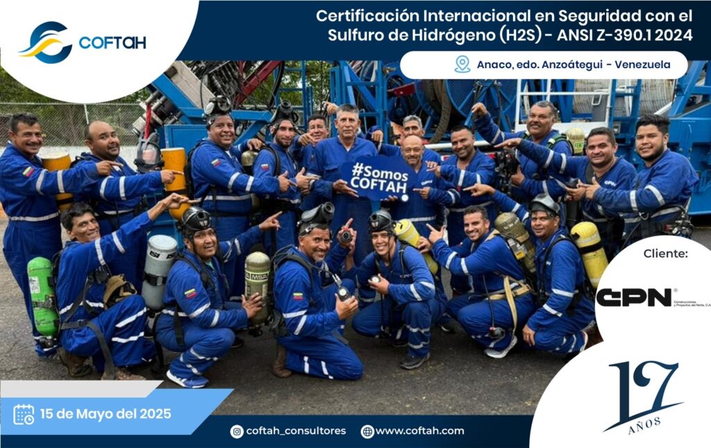 Certificación Internacional con el Sulfuro de Hidrógeno H2S – ANSI Z-390.1 2024