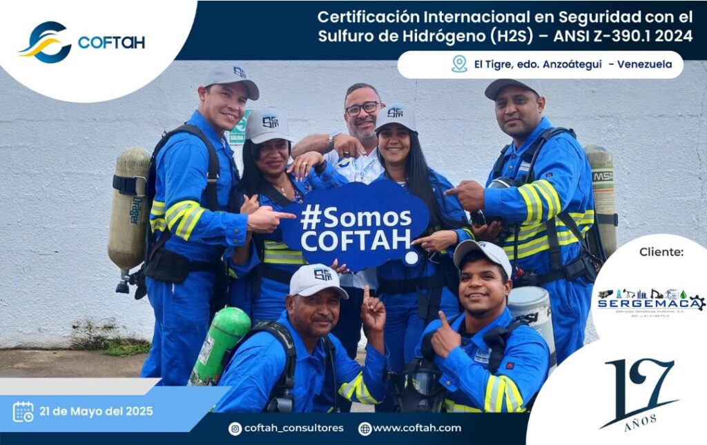 Certificación Internacional con el Sulfuro de Hidrógeno H2S - ANSI Z-390.1 2024
