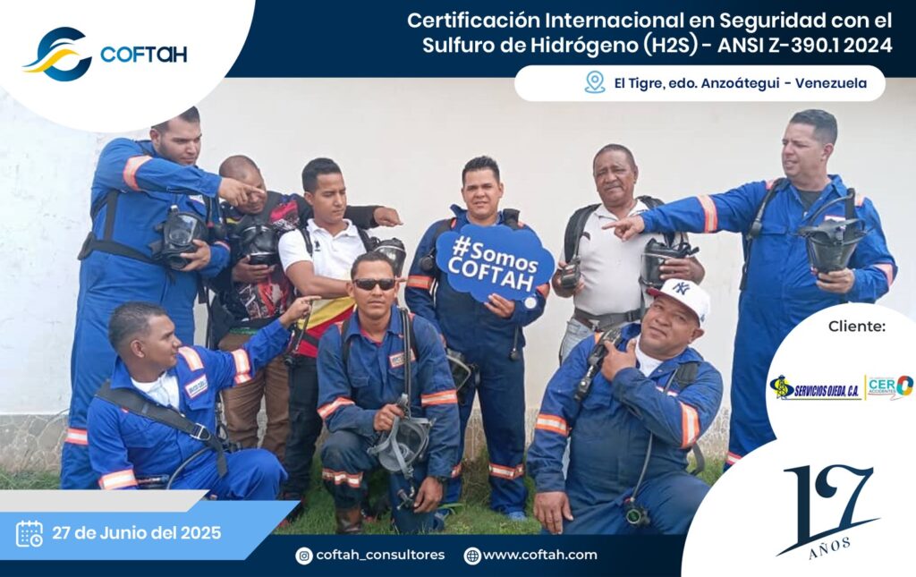 Certificación Internacional con el Sulfuro de Hidrógeno H2S – ANSI Z-390.1 2024