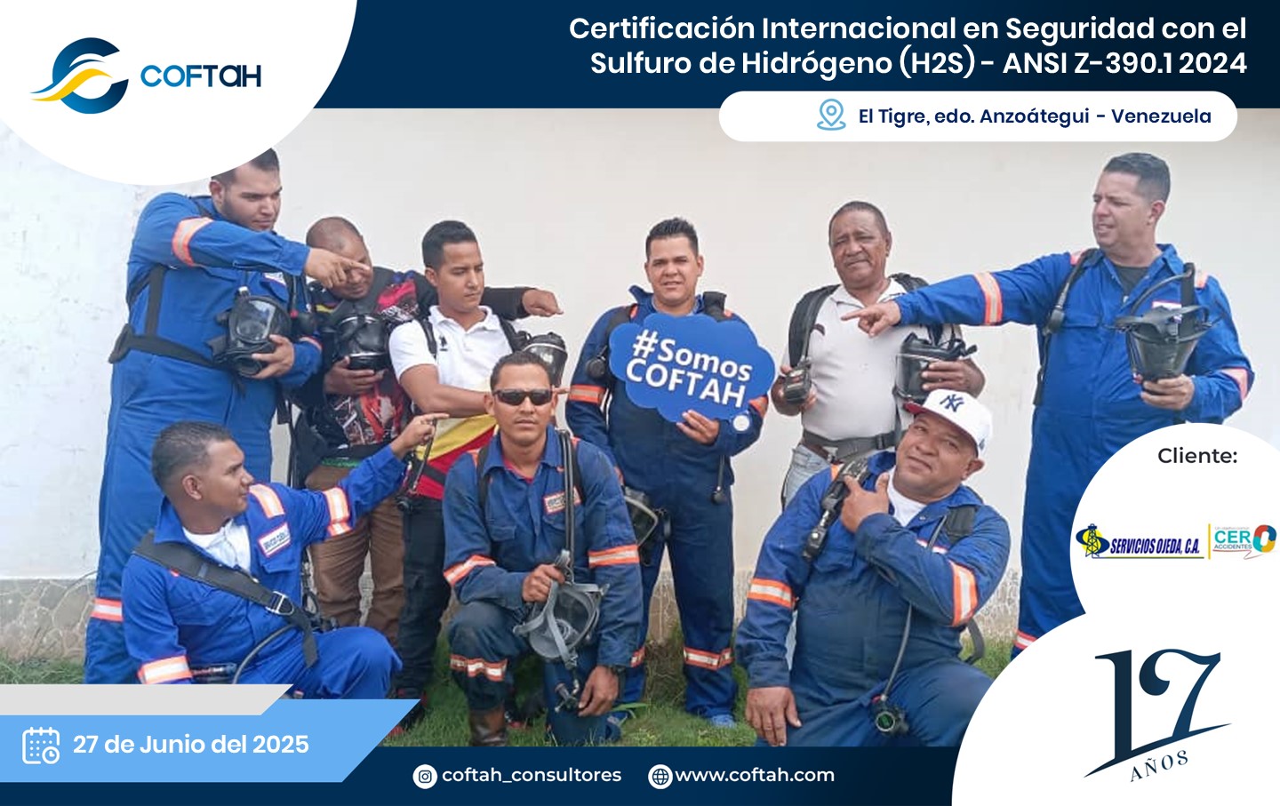 Lee más sobre el artículo Certificación Internacional con el Sulfuro de Hidrógeno H2S – ANSI Z-390.1 2024 en SERVICIOS OJEDA