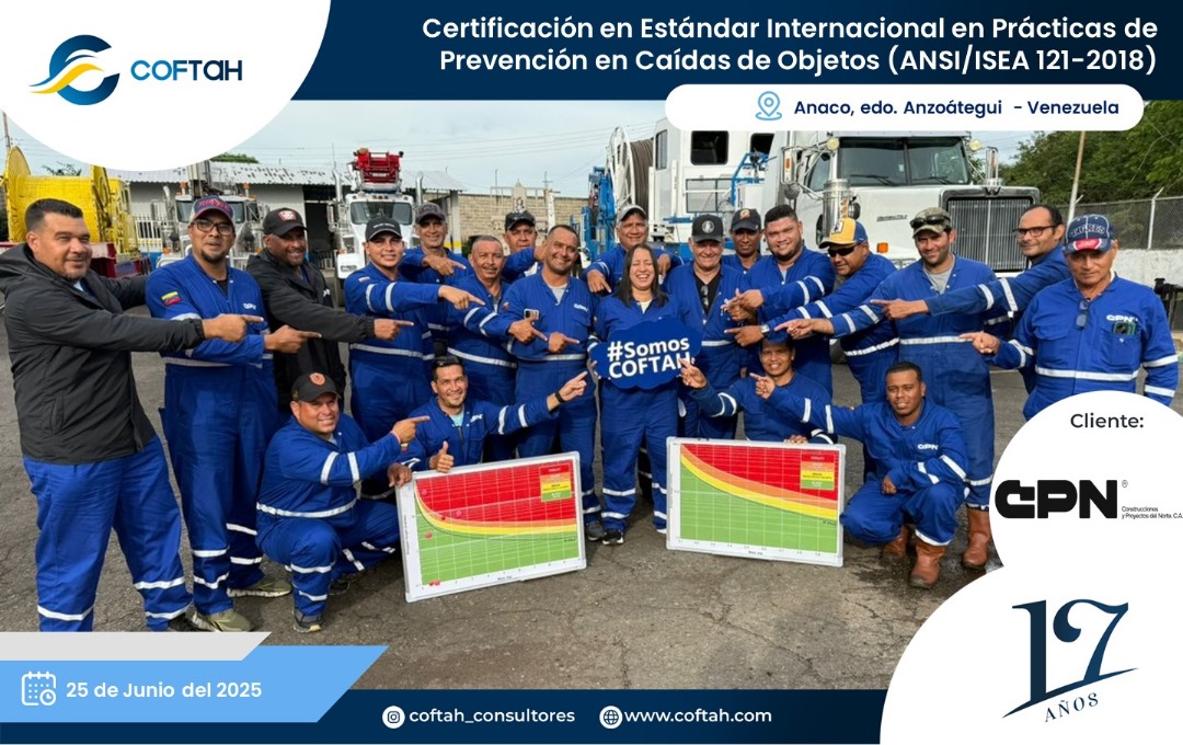 Lee más sobre el artículo Certificación en Estándar Internacional en Prácticas de Prevención en Caídas de Objetos ANSI/SEA 121-2018 en CONPRONORTE