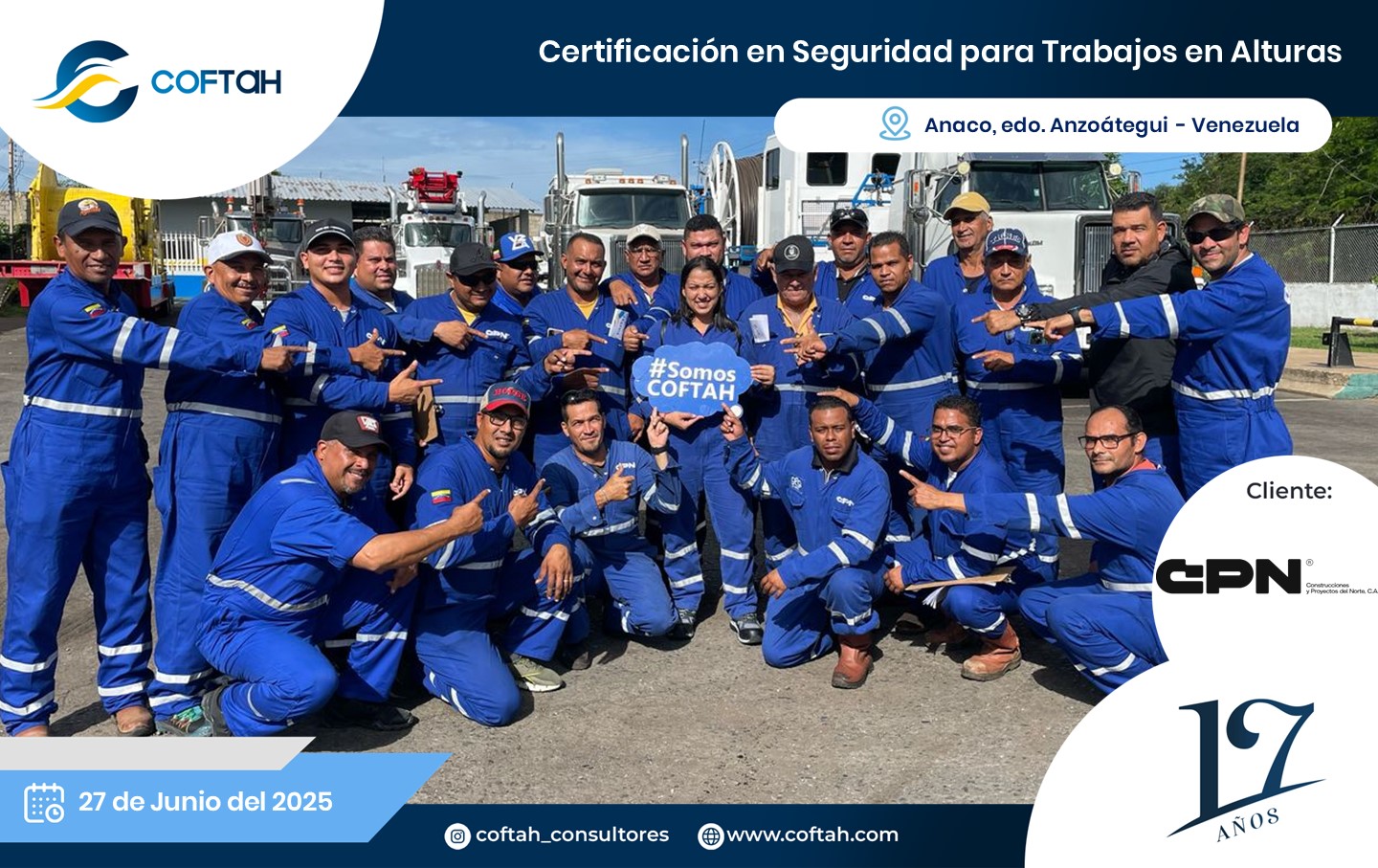 Lee más sobre el artículo Certificación en Seguridad para Trabajos en Alturas en CONPRONORTE