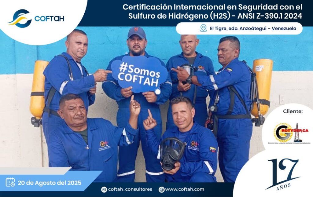 Certificación Internacional con el Sulfuro de Hidrógeno H2S – ANSI Z-390.1 2024