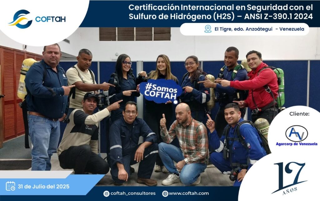 Certificación Internacional con el Sulfuro de Hidrógeno H2S – ANSI Z-390.1 2024