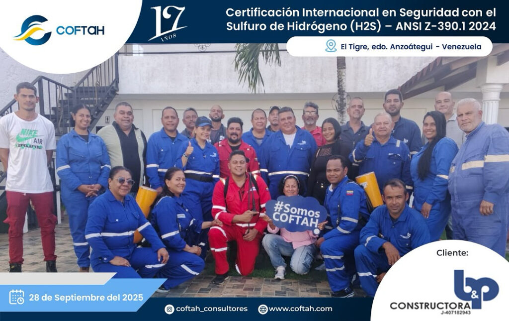 Certificación Internacional con el Sulfuro de Hidrógeno H2S – ANSI Z-390.1 2024