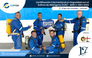 Certificación Internacional con el Sulfuro de Hidrógeno H2S – ANSI Z-390.1 2024