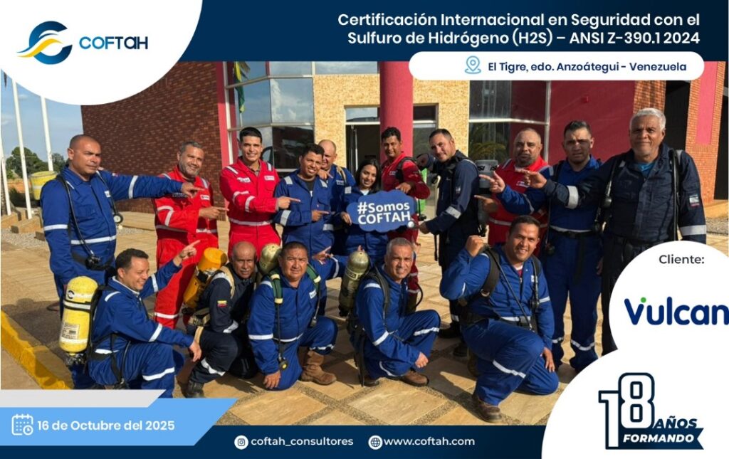 Certificación Internacional con el Sulfuro de Hidrógeno H2S – ANSI Z-390.1 2024