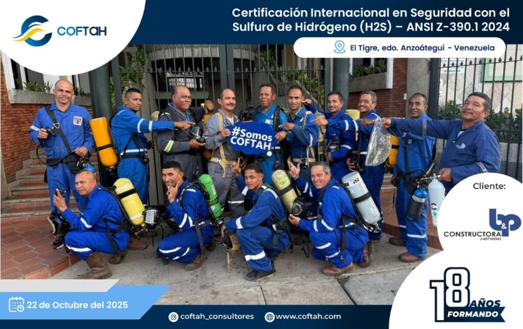 Certificación Internacional con el Sulfuro de Hidrógeno H2S – ANSI Z-390.1 2024