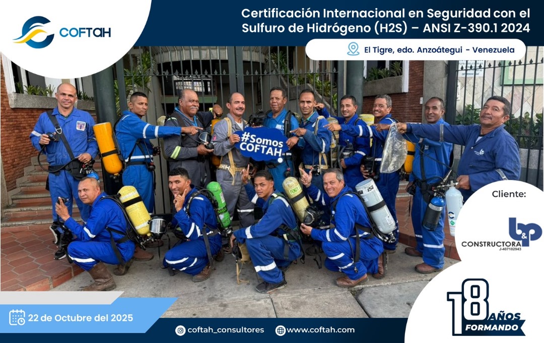 Lee más sobre el artículo Certificación Internacional con el Sulfuro de Hidrógeno H2S – ANSI Z-390.1 2024 en CONSTRUCTORA B&P