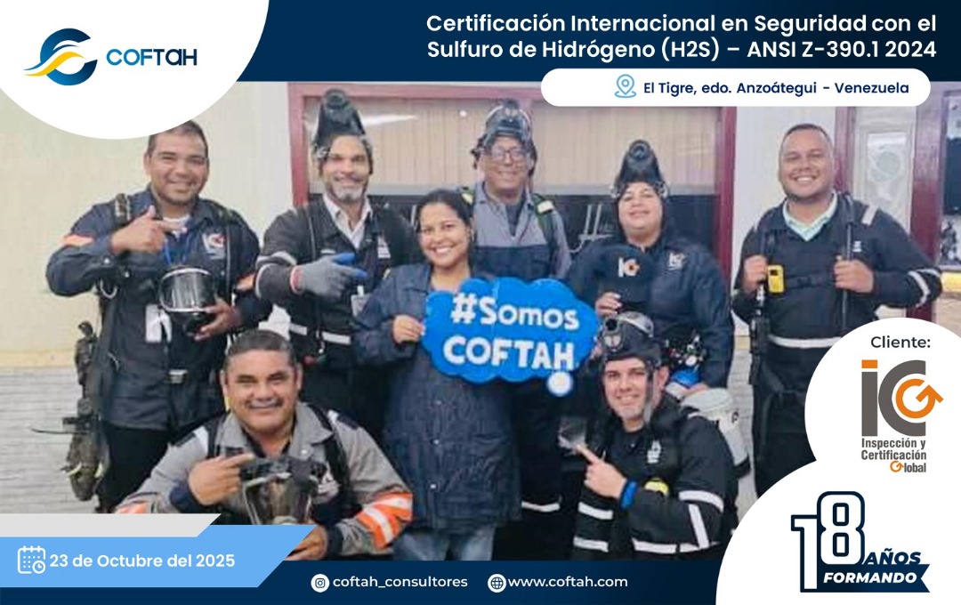 Lee más sobre el artículo Certificación Internacional con el Sulfuro de Hidrógeno H2S – ANSI Z-390.1 2024 en IC GLOBAL