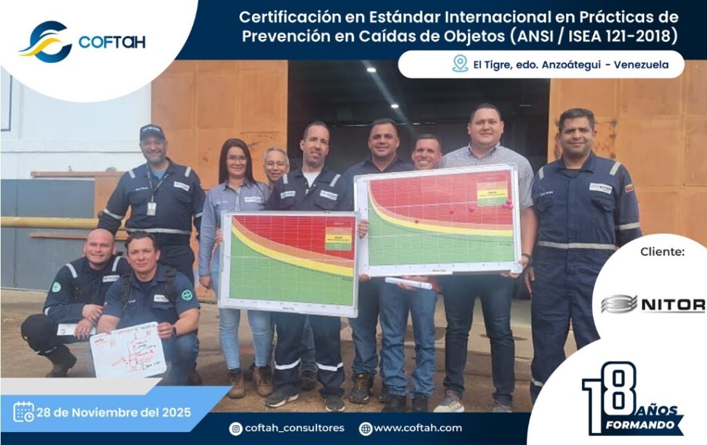 Certificación en Estándar Internacional en Prácticas de Prevención en Caídas de Objetos ANSI/SEA 121-2018