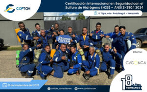 Certificación Internacional con el Sulfuro de Hidrógeno H2S – ANSI Z-390.1 2024