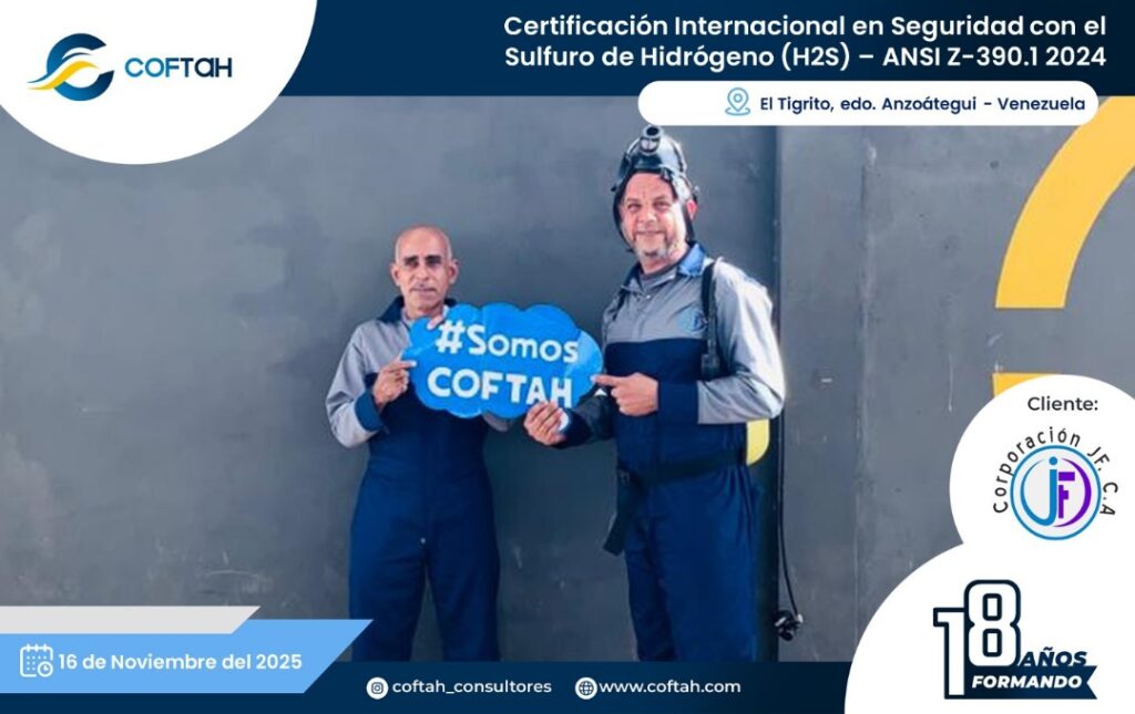 Certificación Internacional con el Sulfuro de Hidrógeno H2S – ANSI Z-390.1 2024