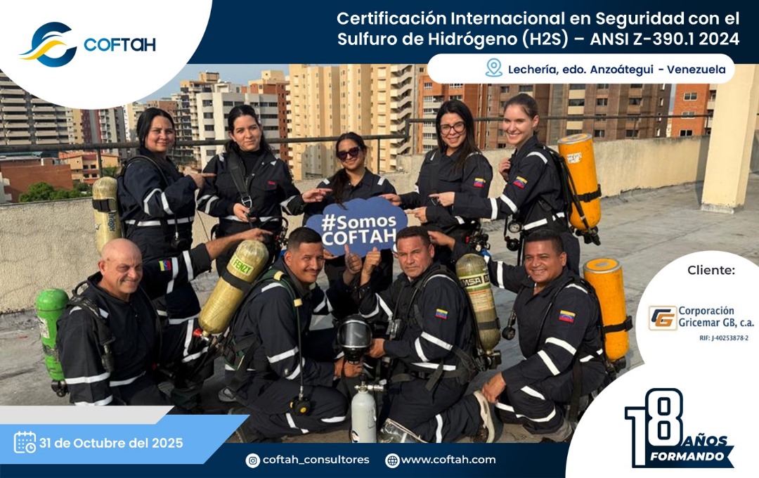 Lee más sobre el artículo Certificación Internacional con el Sulfuro de Hidrógeno H2S – ANSI Z-390.1 2024 en CORPORACION GRICEMAR