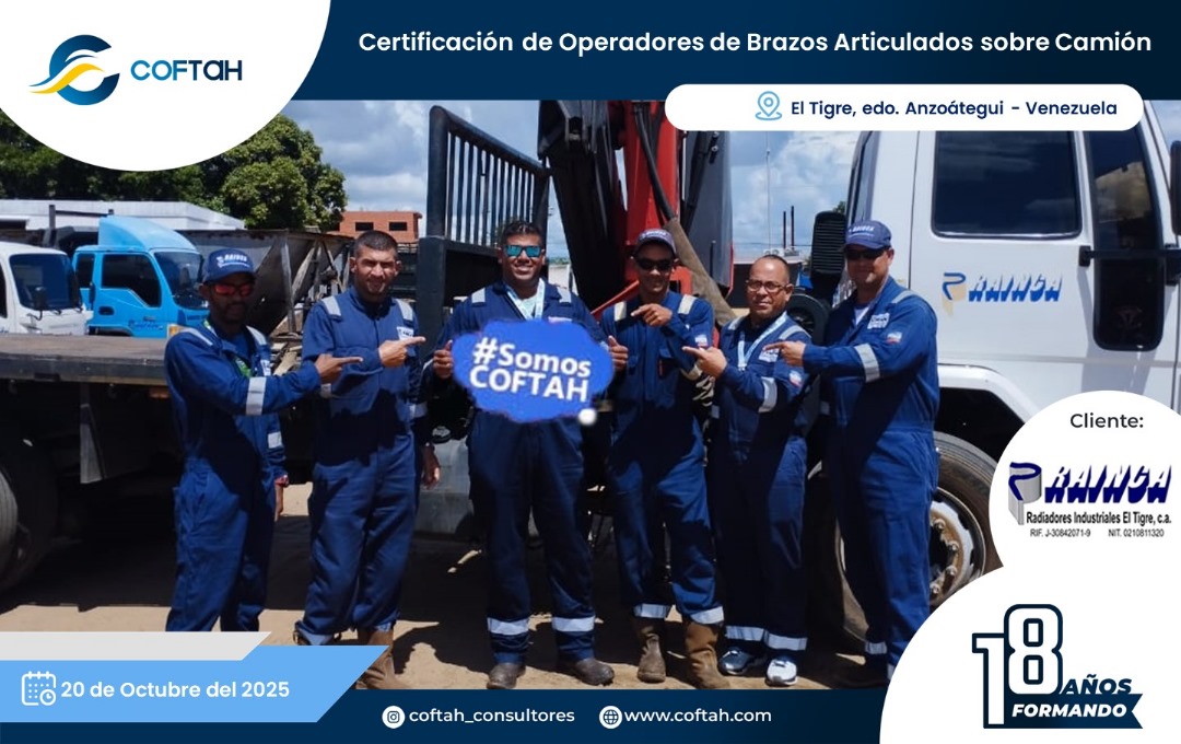 Lee más sobre el artículo Certificación de Operadores de Brazos Articulados sobre Camión en RAINCA