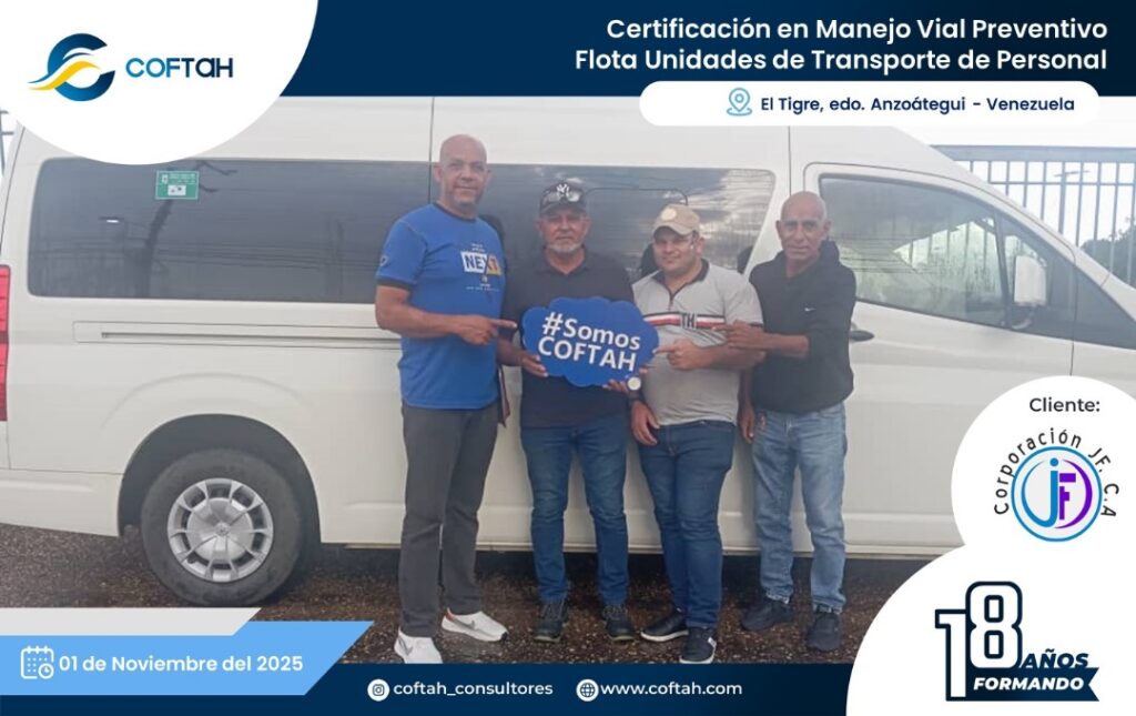 Certificación en Manejo Vial Preventivo – Flota Unidades de Transporte de Personal