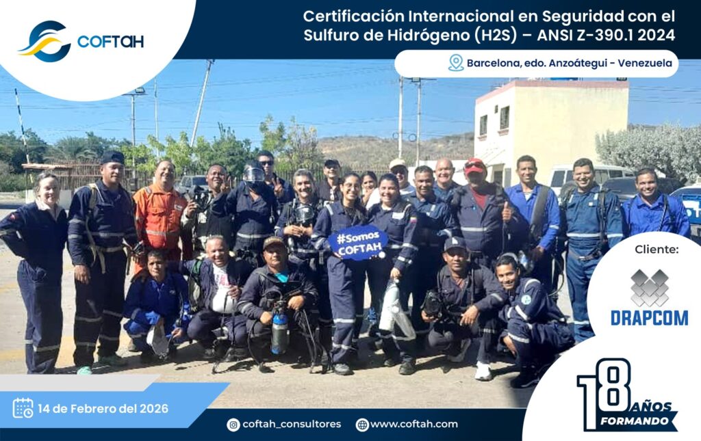 Certificación Internacional con el Sulfuro de Hidrógeno H2S – ANSI Z-390.1 2024