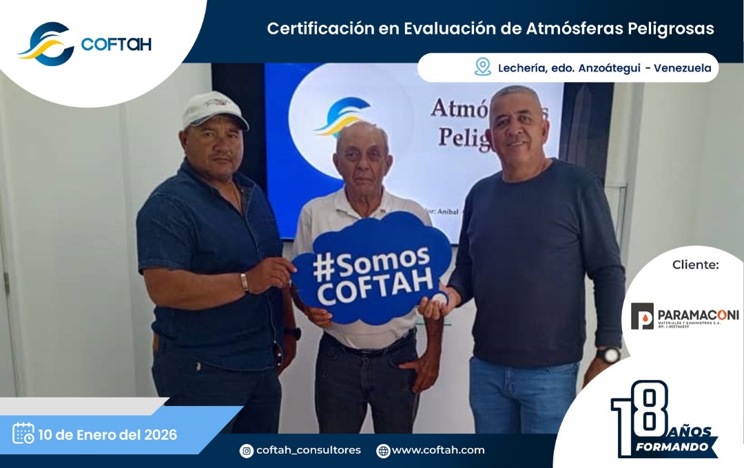 Lee más sobre el artículo Certificación en Evaluación de Atmósferas Peligrosas en PARAMACONI