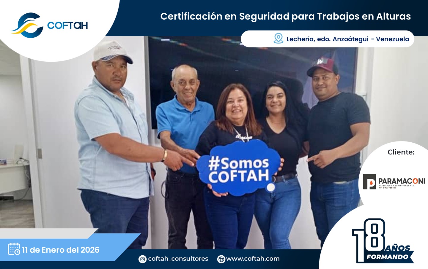 Lee más sobre el artículo Certificación en Seguridad para Trabajos en Alturas en PARAMACONI