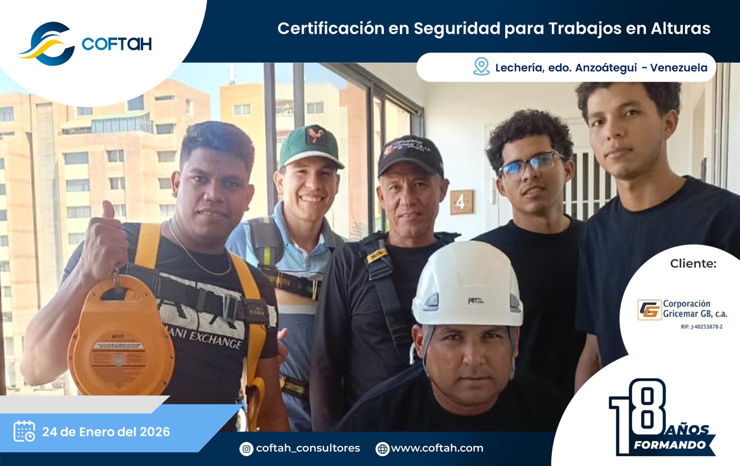 Lee más sobre el artículo Certificación en Seguridad para Trabajos en Alturas en CORPORACION GRICEMAR