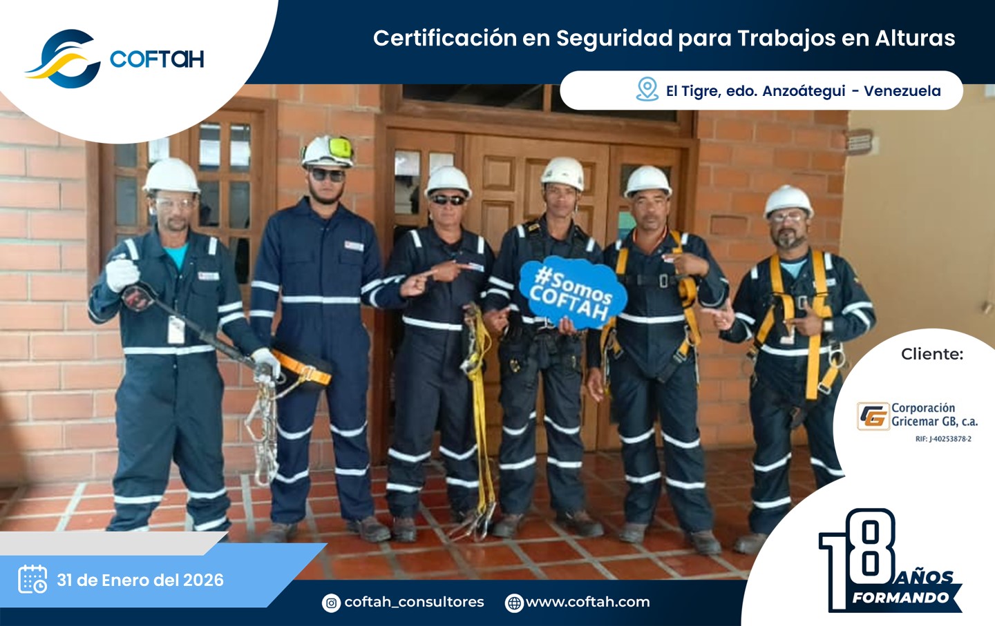 Lee más sobre el artículo Certificación en Seguridad para Trabajos en Alturas en CORPORACION GRICEMAR